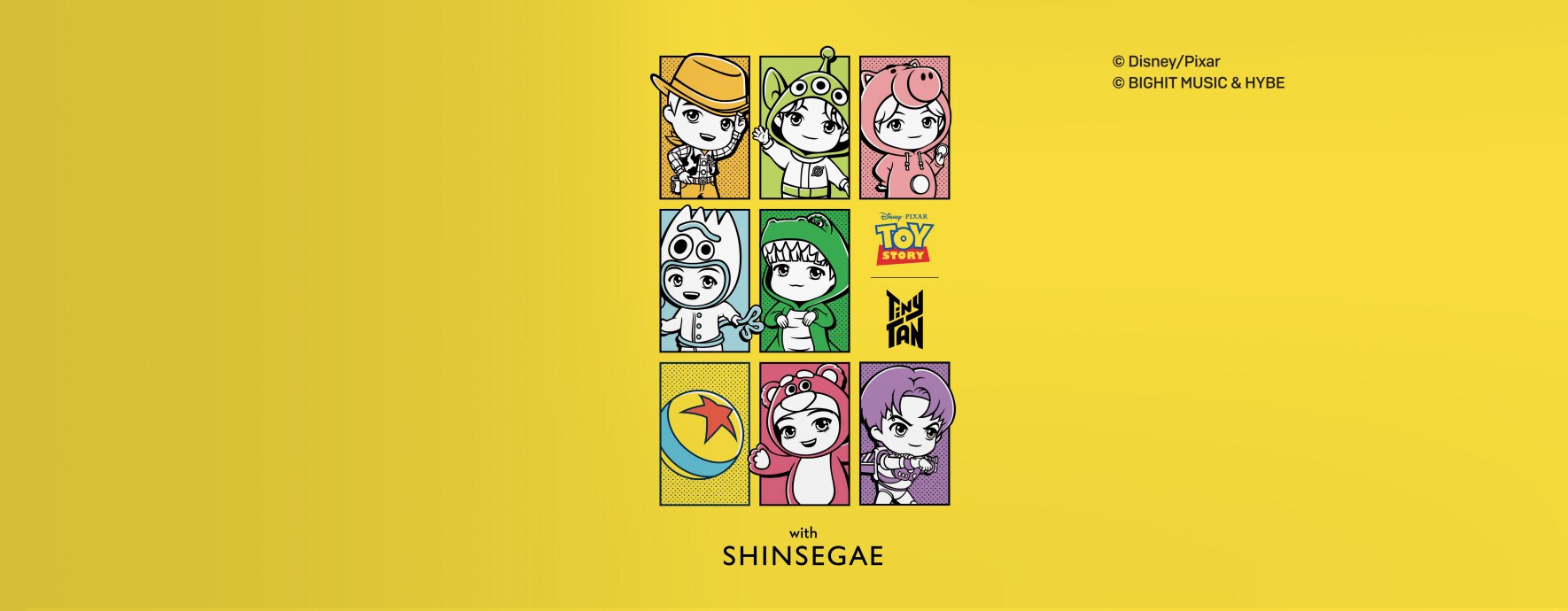 TinyTAN as Toy Story with SHINSEGAE