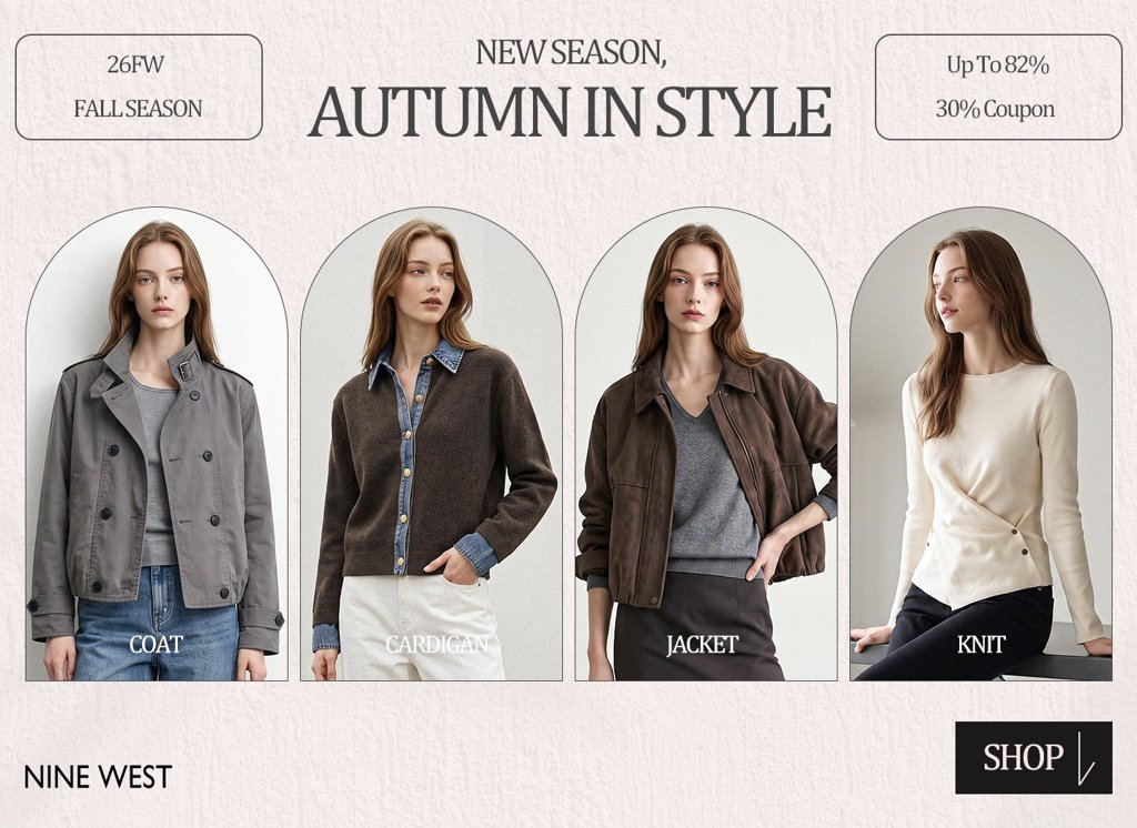 NEW SEASON,AUTUMN IN STYLEUp To 82%30% CouponCOATCARDIGANJACKETKNITNINE WEST