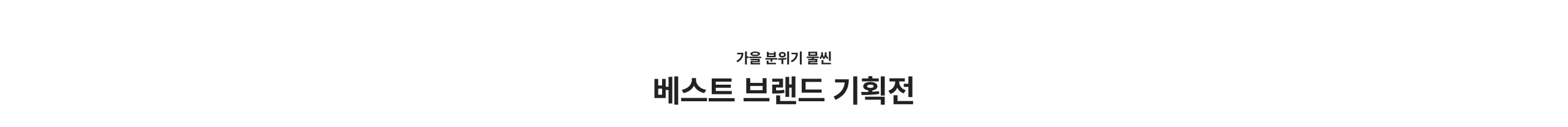 베스트 브랜드 기획전