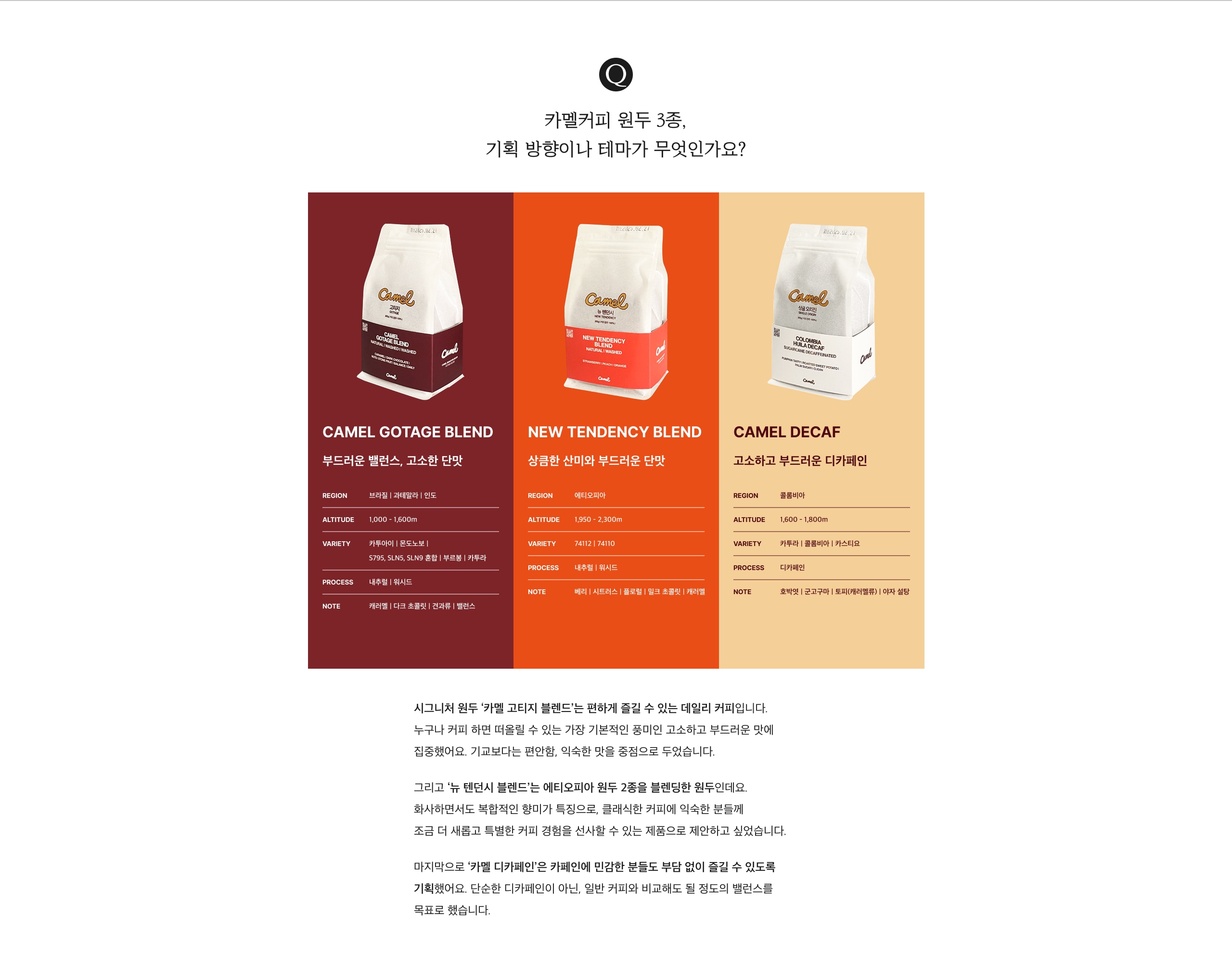 원두 소개
