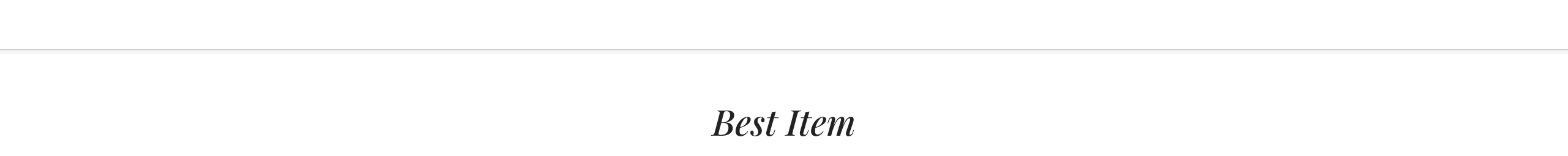 Best Item