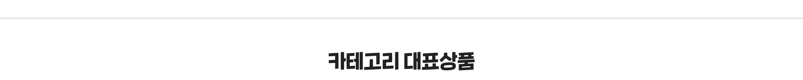 카테고리 대표상품