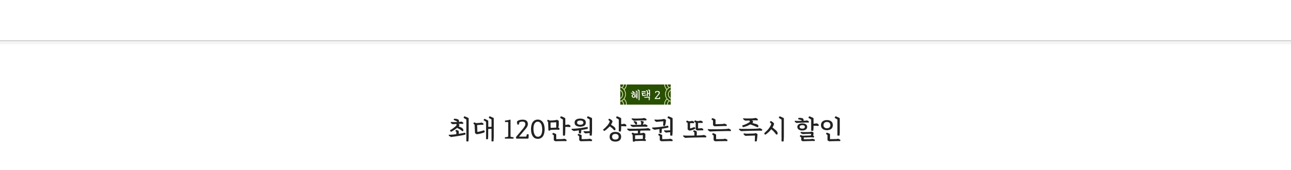 최대 120만원 상품권 또는 즉시 할인