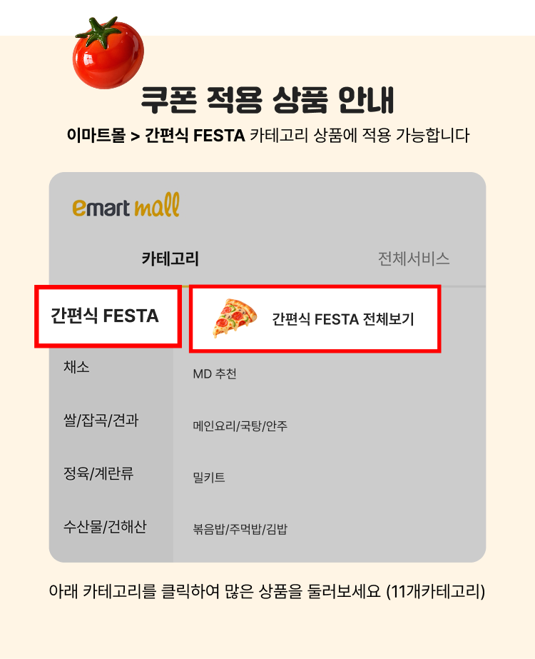 쿠폰적용상품 안내