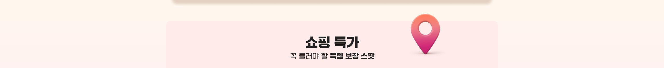 쇼핑 특가 득템 보장 스팟