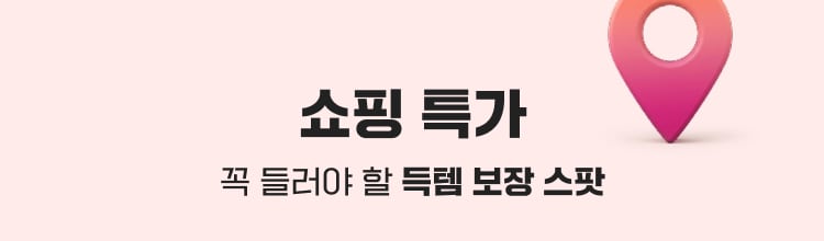 쇼핑 특가 꼭 들러야 할 특템 보장 스팟